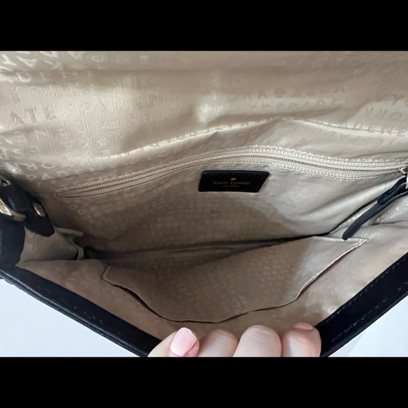 Kate Spade Fiona Leather Shoulder Crossbody Black Purse - Picture 3 of 3